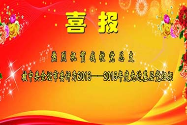 我校党总支获“2013---2015年度先进基层党组织”荣誉称号